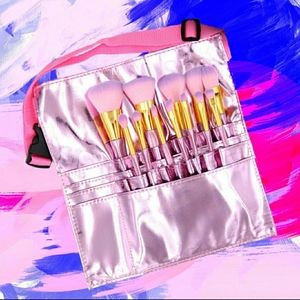 Pink Soft Makeup Brush Tool Set - 12PCS